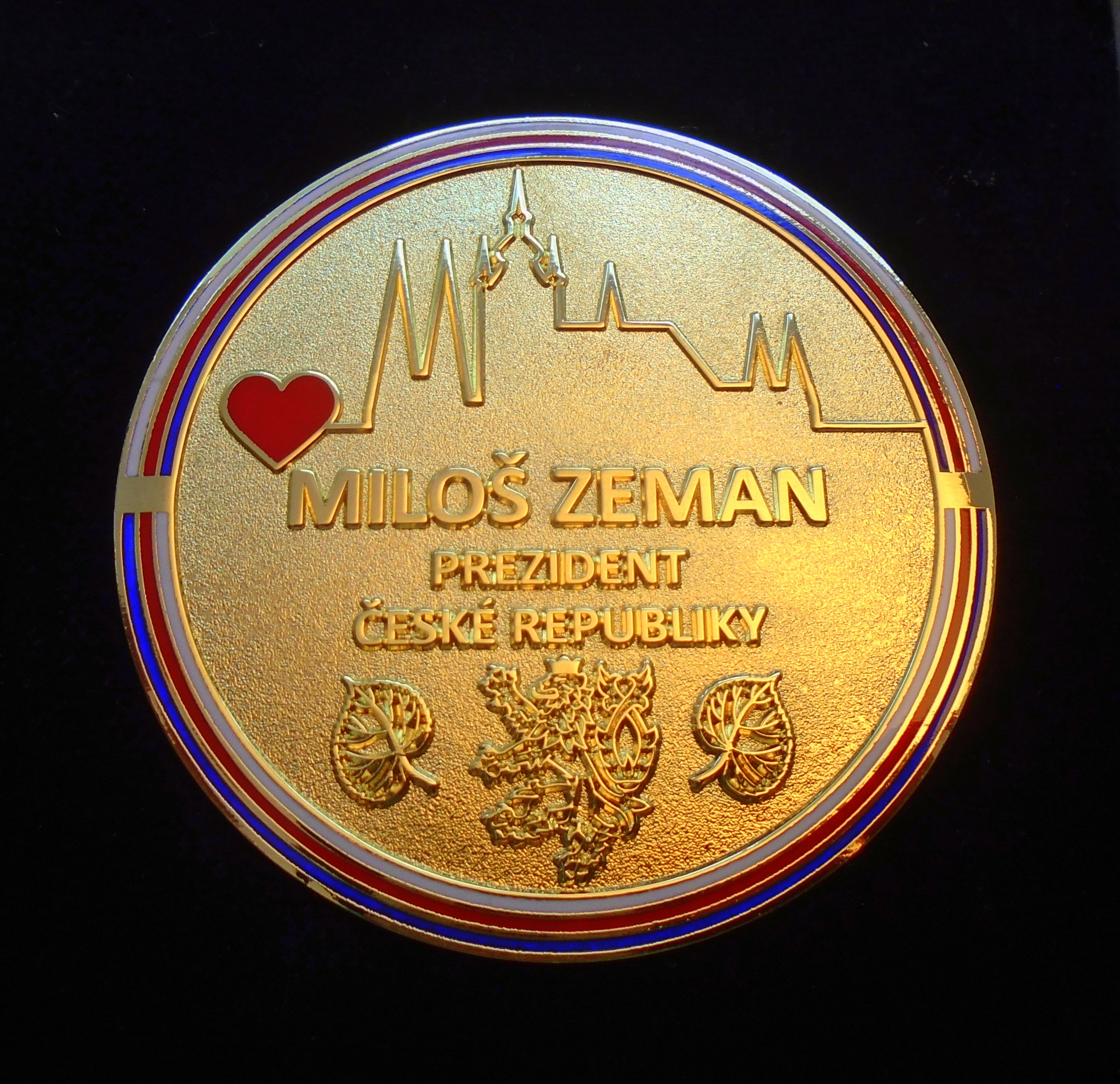 Medaile - prezident Miloš Zeman
